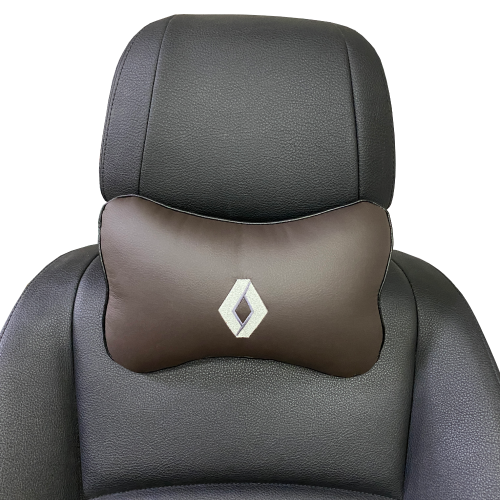 Подушки под шею Подушка под шею коричневая с вышивкой Renault