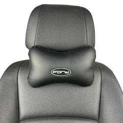 Подушка под шею черная с вышивкой 