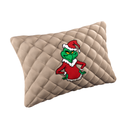 Подушка из алькантары с вышивкой 